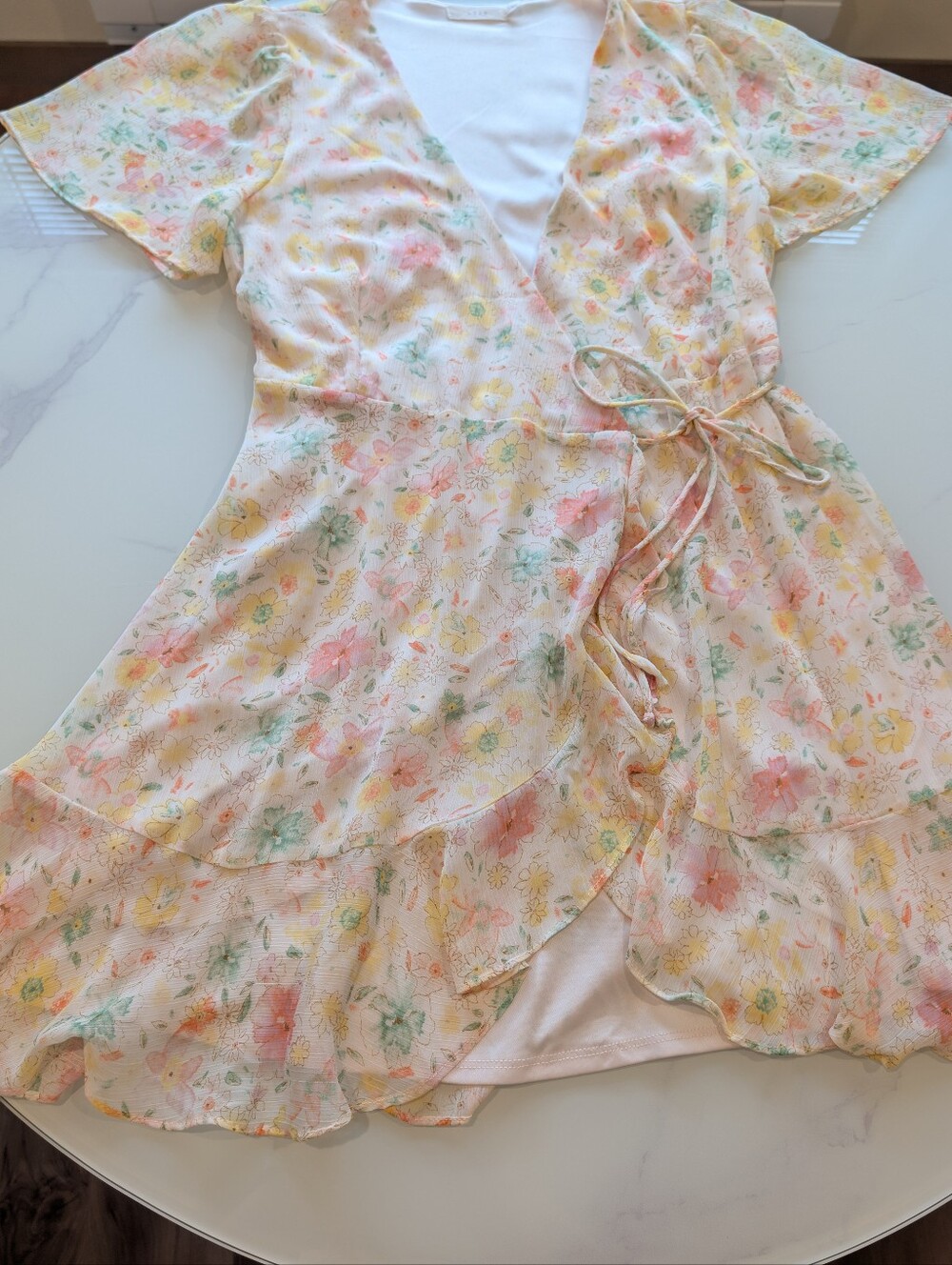 Floral Wrap Dress with V-Neck